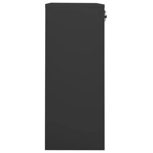  antracitszürke acél irodai szekrény 90 x 40 x 102 cm