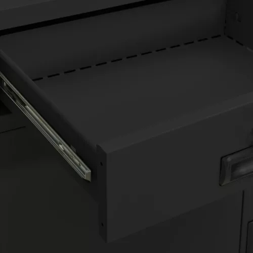  antracitszürke acél irodai szekrény 90 x 40 x 102 cm