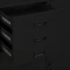  fekete acél irodai szekrény 90 x 40 x 180 cm
