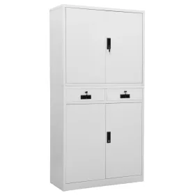  világosszürke acél irodai szekrény 90 x 40 x 180 cm