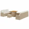  Kerti Kanapé Szett párnával 10 pcs Beige, Krém 80 x 80 x 71 cm