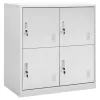  világosszürke acél zárható szekrény 90 x 45 x 92,5 cm