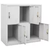  világosszürke acél zárható szekrény 90 x 45 x 92,5 cm