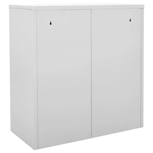  világosszürke acél zárható szekrény 90 x 45 x 92,5 cm