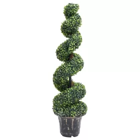  zöld spirálalakú cserepes műpuszpáng 117 cm