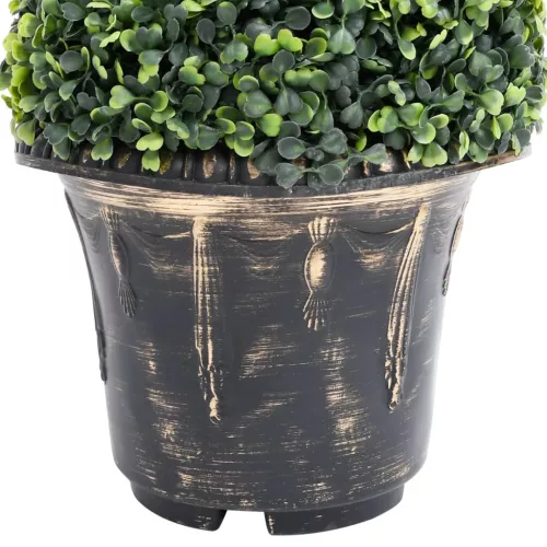  zöld spirálalakú cserepes műpuszpáng 117 cm