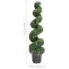  zöld spirálalakú cserepes műpuszpáng 117 cm