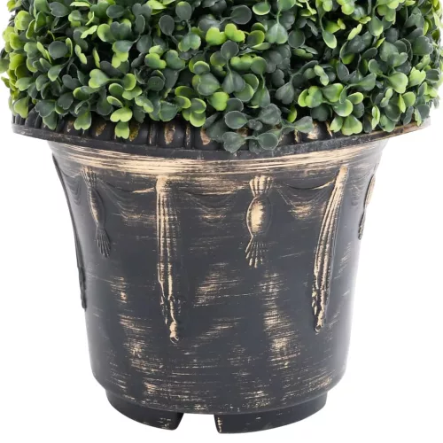  zöld spirálalakú cserepes műpuszpáng 59 cm