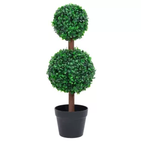  zöld gömbalakú cserepes műpuszpáng 60 cm