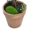  2 db zöld gömbalakú cserepes műpuszpáng 41 cm