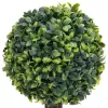  2 db zöld gömbalakú cserepes műpuszpáng 41 cm