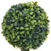  2 db zöld gömbalakú cserepes műpuszpáng 56 cm