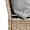  bézs polyrattan kerti kanapé párnával