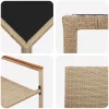  9 darabos kerti étkezőszett bézs poly rattan