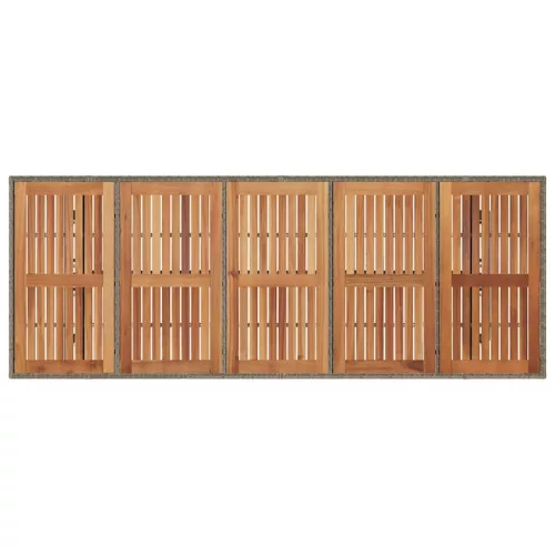  Kert étkező szett 9 pcs Szürke és Barna polirattan