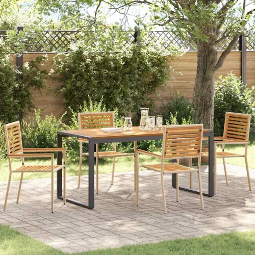  Kert étkező szett 5 pcs Beige és barna polirattan
