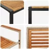  Kert étkező szett 5 pcs Beige és barna polirattan