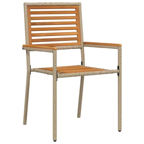  Kert étkező szett 7 pcs Beige és barna polirattan
