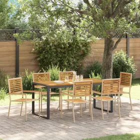  Kert étkező szett 7 pcs Beige és barna polirattan