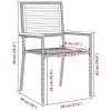  Kert étkező szett 7 pcs Beige és barna polirattan