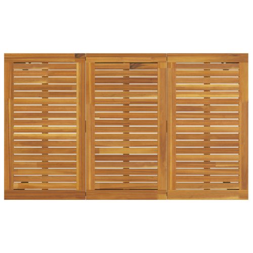  5 Részből Álló Kerti Étkező Szett Szürke Polyrattan Akác