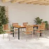 Kert étkező szett 7 pcs Beige és barna polirattan