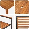  9 darabos Kerti Étkező Szett Fekete Polyrattan Akácia