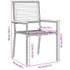  9 darabos Kerti Étkező Szett Fekete Polyrattan Akácia