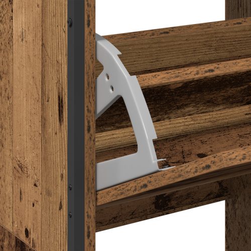  Cipőtartó 4 fiókkal Régi fa 100x34x112 cm