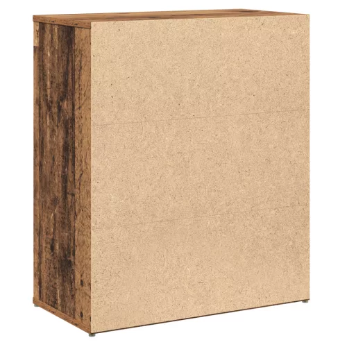  Magasfiú polcokkal tárolóval ajtóval 2 pcs Régi fa 60 x 31 x 70 cm Faanyag