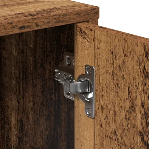  Magasfiú polcokkal tárolóval ajtóval 2 pcs Régi fa 60 x 31 x 70 cm Faanyag