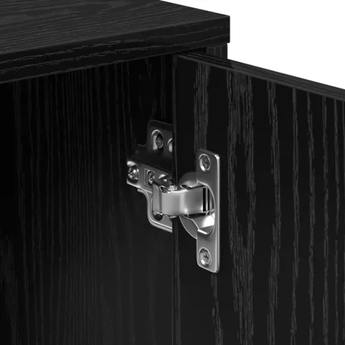  Magasfiú polcokkal tárolóval ajtóval 2 pcs Musta tammi 60 x 31 x 70 cm Faanyag