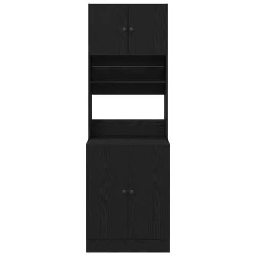  Konyhaszekrény Fekete Tölgy 60 x 50 x 180 cm - Mérnökelt Fa