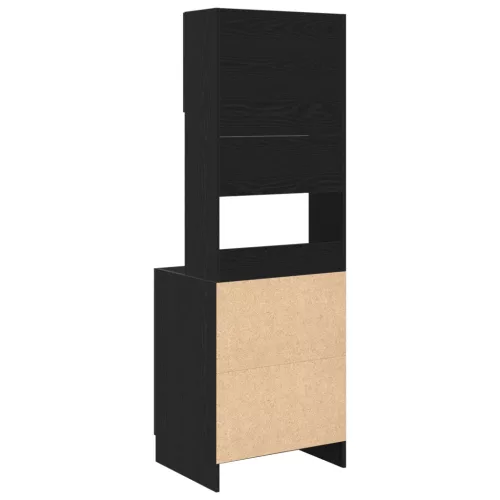  Konyhaszekrény Fekete Tölgy 60 x 50 x 180 cm - Mérnökelt Fa