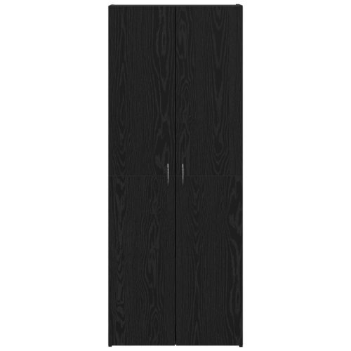  Fekete Tölgy Felső Szekrény - 60 x 32 x 153 cm - Műszaki fa