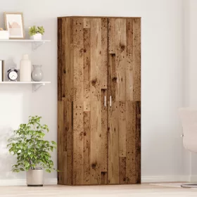  Magas Szekrény Régi Fa 80x39x178 cm Műanyag Fa