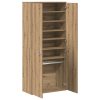  Highboard Kézműves Tölgy 80x39x178 cm Mérnöki Fa