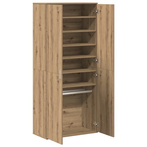 Highboard Kézműves Tölgy 80x39x178 cm Mérnöki Fa