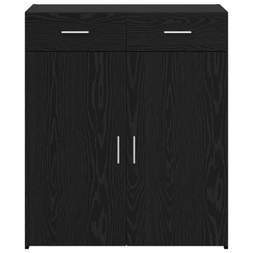  tárolószekrény fekete tölgy 80x42,5x93,5 cm szerelt fa