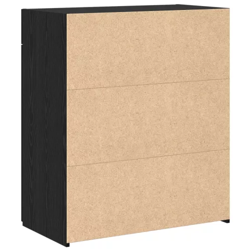  tárolószekrény fekete tölgy 80x42,5x93,5 cm szerelt fa