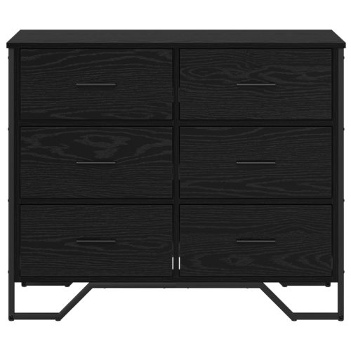  Éjjeliszekrény Fekete Tölgy 91x35.5x74.5 cm Szerelt Fa