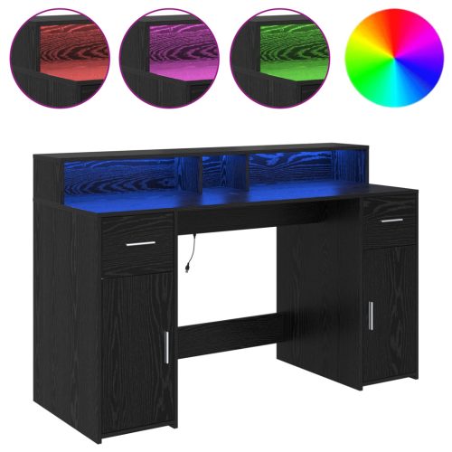  Asztal Fekete tölgy 140x55x91 cm Mérnöki fa