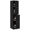  Gyógyszertári szekrény Fekete tölgy 30x41x174,5 cm Mérnöki fa
