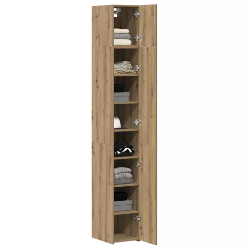  Slim Storage Cabinet Artisan Oak 30x42.5x225 cm Szerelt fa