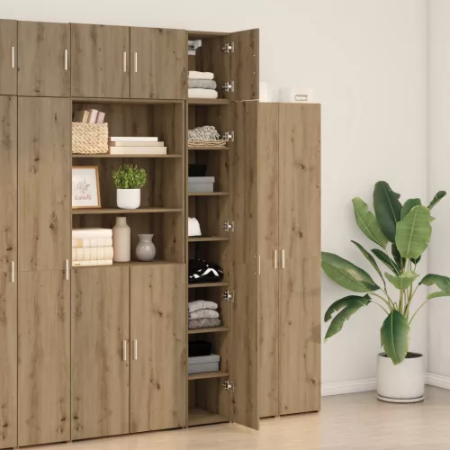  Slim Storage Cabinet Artisan Oak 30x42.5x225 cm Szerelt fa