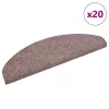 20 db öntapadós lépcsőszőnyeg 65 x 21 x 4 cm világosbarna félkör alakú nagy