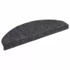  20 db öntapadós lépcsőszőnyeg, 65 x 21 x 4 cm, sötétszürke, nagy félkör alakú