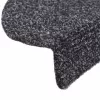  20 db öntapadós lépcsőszőnyeg, 65 x 21 x 4 cm, sötétszürke, nagy félkör alakú