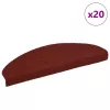  20 db öntapadós lépcsőszőnyeg 65 x 21 x 4 cm bordói piros félkör alakú nagy
