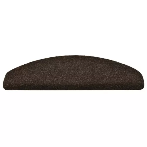  20 db öntapadós lépcsőszőnyeg 65 x 21 x 4 cm sötétbarna félkör alakú nagy